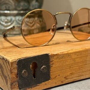 Antique Gold Steam Punk, Matsuda Round Glasses
